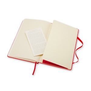 Записная книжка Moleskine Classic (нелинованный) в твердой обложке, Large (13х21см), красный OA-50511001 фото 5