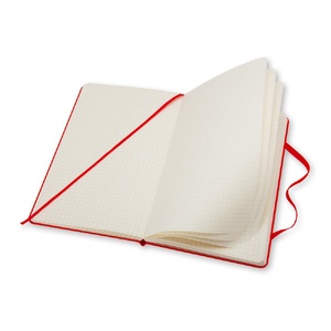 Записная книжка Moleskine Classic (в клетку) в твердой обложке, Large (13х21см), красный OA-50511201 фото 4