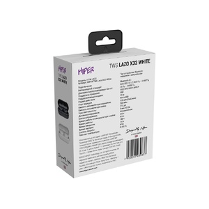Наушники HIPER TWS Lazo X32 White (HTW-LX32) Bluetooth 5.1 гарнитура, Белый (Р) OA-521080p фото 7