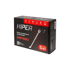 Пылесос автомобильный HIPER HVC100Li аккумуляторный черный, красный OA-521093 фото 15