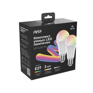 Набор из двух лампочек «IoT CLED M1 RGB», E27, белый OA-521303 фото 3