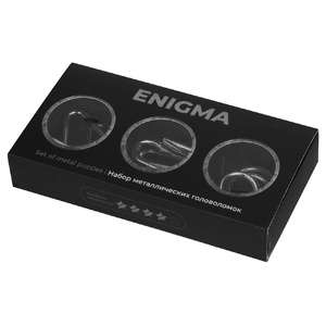 Набор из 3 металлических головоломок в мешочках «Enigma» серебристый OA-548500 фото 7