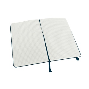 Записная книжка Moleskine Classic (в клетку) в твердой обложке, Large (13х21см), голубой сапфир OA-57511202 фото 4