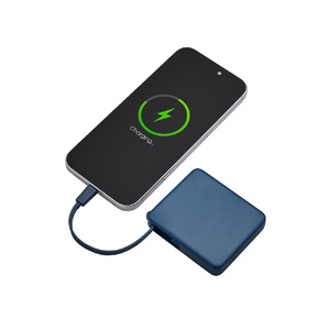 Внешний аккумулятор со встроенным кабелем USB-C «Дэнси», 5000 мАч, темно-синий OA-590160.72 фото 4