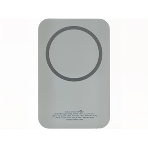 Магнитный беспроводной внешний аккумулятор "MagnetIQ", 5000 mah, 10 W, серый Cool gray 7C OA-590970 фото 4