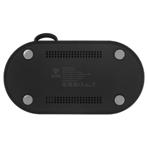 Складная зарядная станция с беспроводной зарядкой «Flashport», 15 Вт, черный OA-591076 фото 12