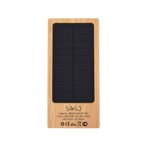 Внешний аккумулятор с подсветкой лого и солнечной панелью «Reedia S1», 10000 mAh, бамбук, черный черный/натуральный OA-5910967 фото 4