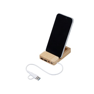 USB хаб «Memo», 2*USB, 2*Type C, бамбук натуральный OA-5911019 фото 4