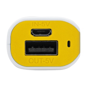 Портативное зарядное устройство (power bank) Basis, 2000 mAh, белый/желтый OA-592404 фото 4