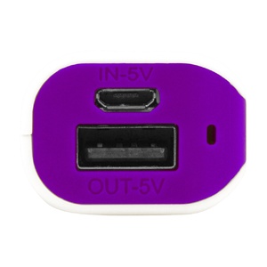 Портативное зарядное устройство (power bank) Basis, 2000 mAh, белый/фиолетовый OA-592428 фото 4