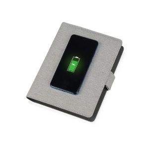 Органайзер с беспроводной зарядкой 5000 mAh "Powernote", светло-серый (P) OA-593918p фото 3