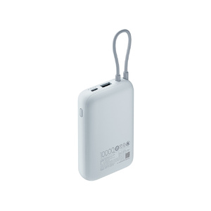 Внешний аккумулятор со встроенным кабелем Mi Power Bank 10000mAh (Integrated Cable) Ice Blue GL голубой лед OA-595980 фото 6