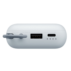 Внешний аккумулятор со встроенным кабелем Mi Power Bank 10000mAh (Integrated Cable) Ice Blue GL голубой лед OA-595980 фото 7