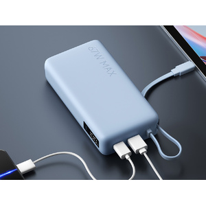 Внешний аккумулятор со встроенным кабелем Xiaomi 67W Power Bank 20000 (Integrated Cable) Ice Blue голубой OA-596032 фото 10