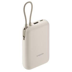 Внешний аккумулятор со встроенным кабелем Xiaomi Power Bank 10000mAh (Integrated Cable) Tan GL бежевый OA-596044 фото 3