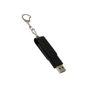 USB-флешка на 16 Гб 2 в 1 поворотный механизм, c дополнительным разъемом Type-C с одноцветным металлическим клипом, черный OA-6137.16.07 фото 4