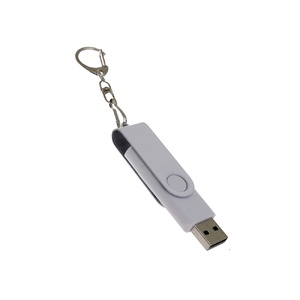 USB-флешка на 16 Гб 2 в 1 поворотный механизм, c дополнительным разъемом Type-C с одноцветным металлическим клипом, белый OA-6138.16.06 фото 4