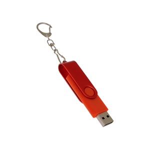 USB-флешка на 32 Гб 2 в 1 поворотный механизм, c дополнительным разъемом Type-C с одноцветным металлическим клипом, красный OA-6138.32.01 фото 4
