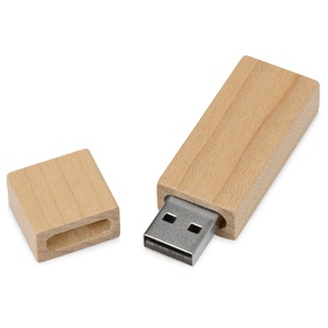 Флеш-карта USB 2.0 16 Gb «Woody» с магнитным колпачком, натуральный OA-620916 фото 3