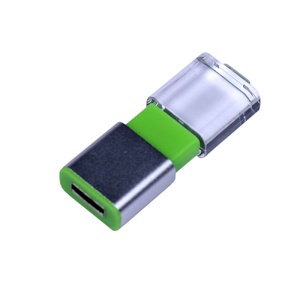 USB-флешка промо на 32 Гб прямоугольной формы, выдвижной механизм, зеленый OA-6580.32.03 фото 3