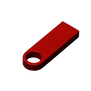 USB 2.0-флешка на 128 Гб с мини чипом и круглым отверстием, красный OA-6589.128.01 фото 3