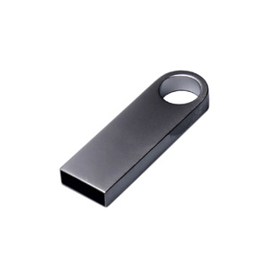 USB 2.0-флешка на 512 Мбайт с мини чипом и круглым отверстием, серебристый OA-6589.512.00 фото 3
