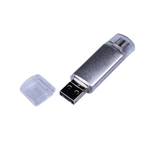 USB-флешка на 32 Гб c двумя дополнительными разъемами MicroUSB и TypeC, серебро серебристый OA-6595.32.00 фото 3