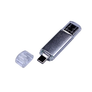 USB-флешка на 32 Гб c двумя дополнительными разъемами MicroUSB и TypeC, серебро серебристый OA-6595.32.00 фото 5