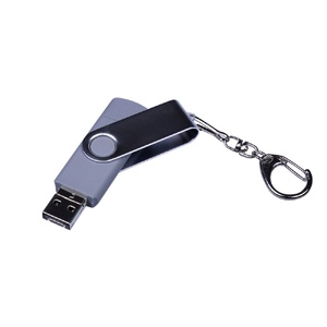 USB-флешка на 16 Гб поворотный механизм, c двумя дополнительными разъемами MicroUSB и TypeC, серебро серебристый OA-6596.16.00 фото 3