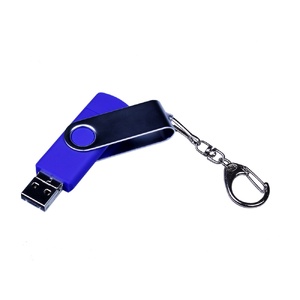 USB-флешка на 16 Гб поворотный механизм, c двумя дополнительными разъемами MicroUSB и TypeC, синий OA-6596.16.02 фото 3