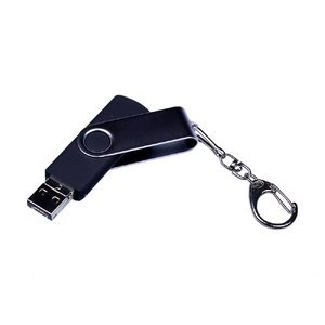 USB-флешка на 16 Гб поворотный механизм, c двумя дополнительными разъемами MicroUSB и TypeC, черный OA-6596.16.07 фото 3