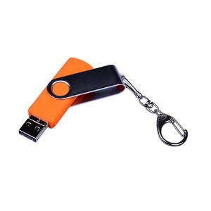 USB-флешка на 16 Гб поворотный механизм, c двумя дополнительными разъемами MicroUSB и TypeC, оранжевый OA-6596.16.08 фото 3