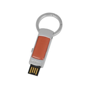 Набор Cacharel: брелок с флеш-картой USB 2.0 на 4 Гб, шариковая ручка красный/серебристый OA-67181 фото 3