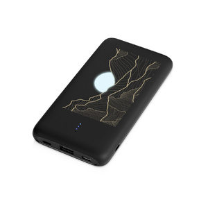 Внешний беспроводной аккумулятор с подсветкой лого "Reserve X". 8000 mAh, черный OA-696807 фото 4