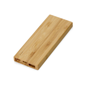 Подарочный набор с БЗУ и внешним аккумулятором «Bamboo Set», натуральный OA-700529 фото 4