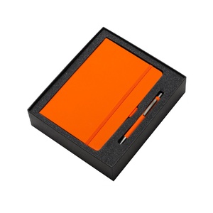 Подарочный набор Vision Pro soft-touch с ручкой и блокнотом А5, оранжевый оранжевый, серый OA-700564.08 фото 3