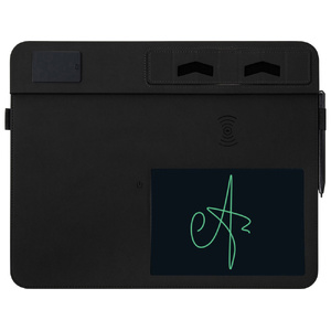 Многофункциональный коврик для мыши «Multi Pad» с беспроводной зарядкой и LCD экраном, 10 Вт, черный OA-788725 фото 3
