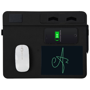 Многофункциональный коврик для мыши «Multi Pad» с беспроводной зарядкой и LCD экраном, 10 Вт, черный OA-788725 фото 4