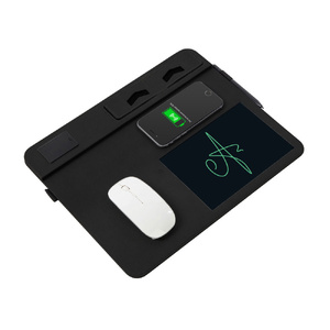 Многофункциональный коврик для мыши «Multi Pad» с беспроводной зарядкой и LCD экраном, 10 Вт, черный OA-788725 фото 5