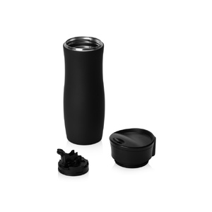 Вакуумная термокружка с кнопкой Streamline, Waterline, soft-touch, тубус, черный OA-810007W фото 4