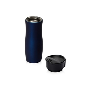 Вакуумная термокружка с кнопкой Streamline, Waterline, soft-touch, тубус, темно-синий OA-810012W фото 4