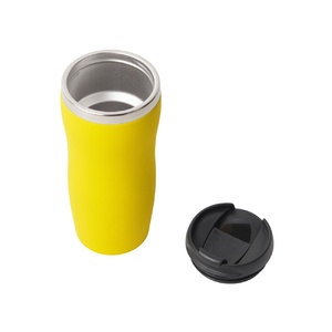 Термокружка "Double wall mug C1", soft touch, 350 мл, желтый OA-827004clr фото 4