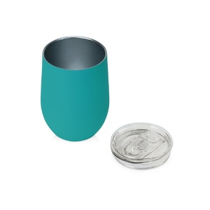Термокружка Sense Gum, soft-touch, непротекаемая крышка, 370мл, бирюзовый 320C OA-827423N фото 4