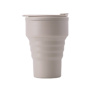 Силиконовый складной стакан "GoCup", бежевый OA-827636 фото 3