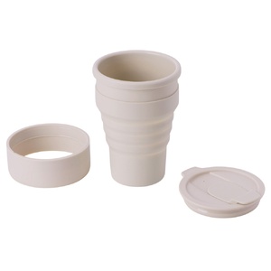 Силиконовый складной стакан "GoCup", бежевый OA-827636 фото 4