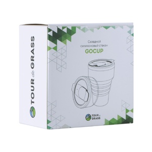 Силиконовый складной стакан "GoCup", бежевый OA-827636 фото 8