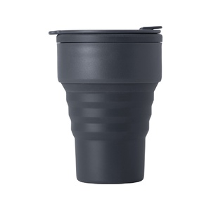 Силиконовый складной стакан "GoCup", темно-серый OA-827637 фото 3