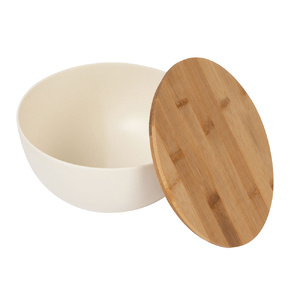 Салатник Bowl с бамбуковой крышкой, бежевый OA-828686 фото 4