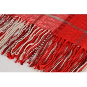 Плед акриловый в клетку Tartan, красный OA-831322 фото 3