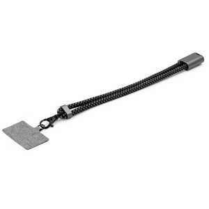 Ремешок-держатель для телефона с зарядным кабелем USB-C - USB-C «Lany Wristband Charge Eco», серый OA-832070 фото 4